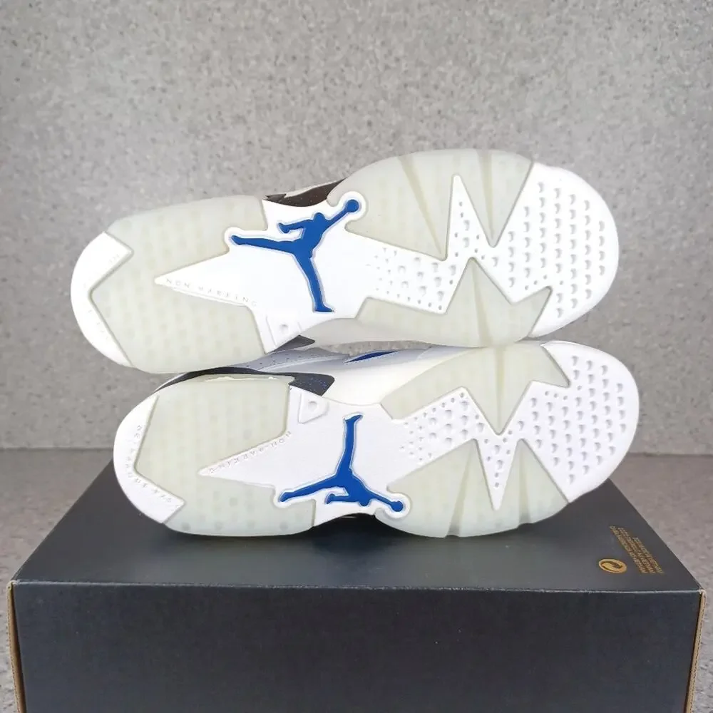 Nike Air Jordan Flight Club 91 White Hyper Royal Sneakers Shoes 7Y
